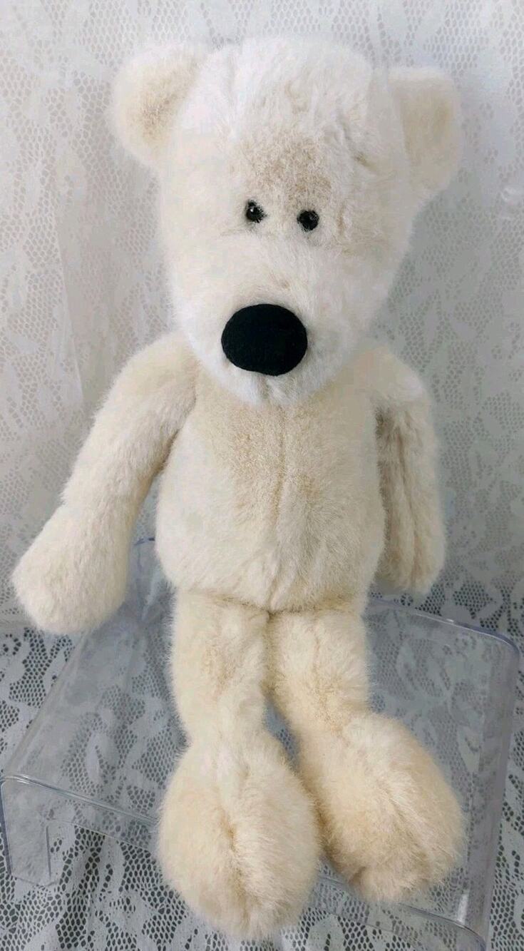 Vintage Ganz Cubsy Teddy Bear Cream White 17" Plush Stuffed 1995 Rare 90s HTF